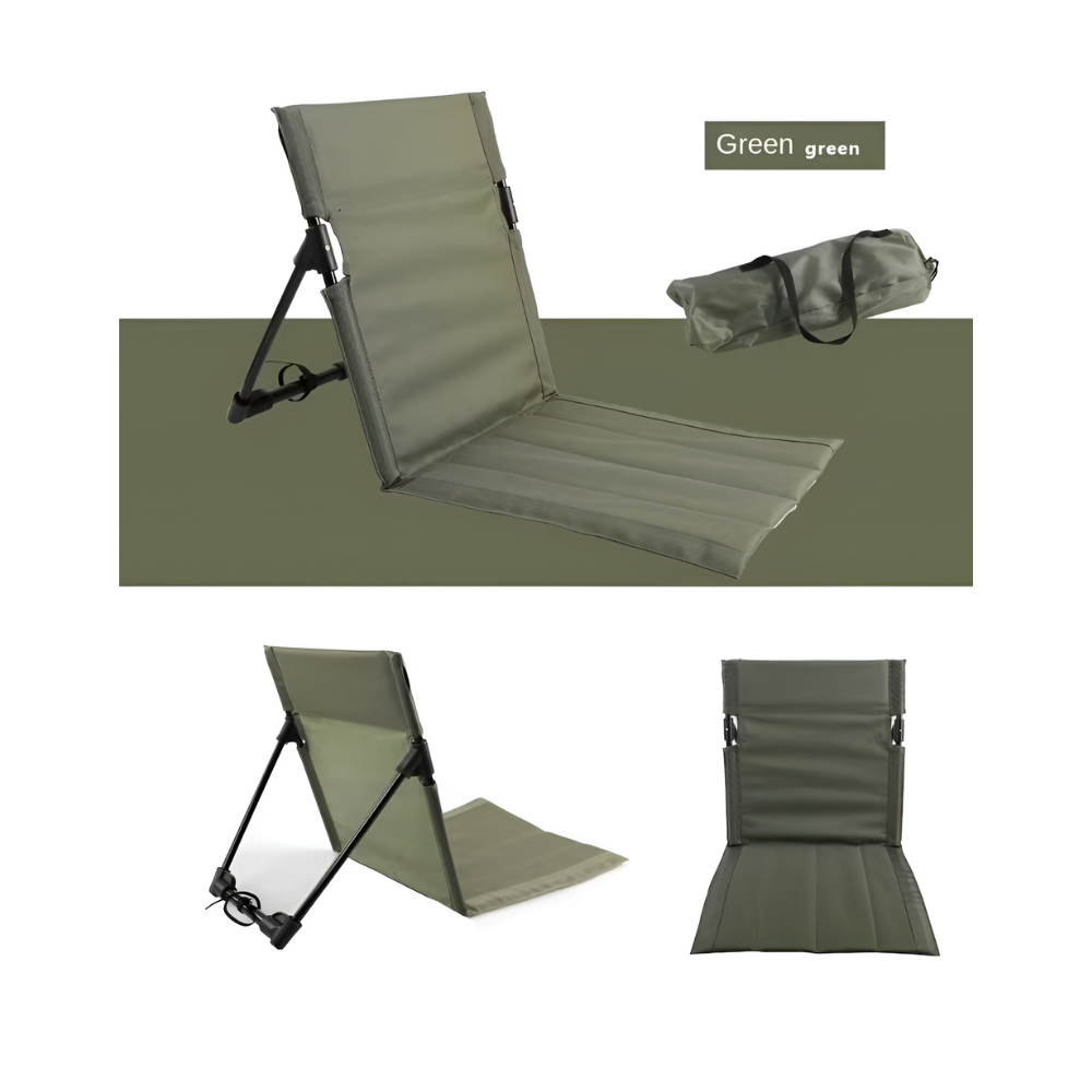 Elegant Hopfällbar Stol - Lätt Aluminium Med Svarta Kuddar För Trädgård Och Camping 8