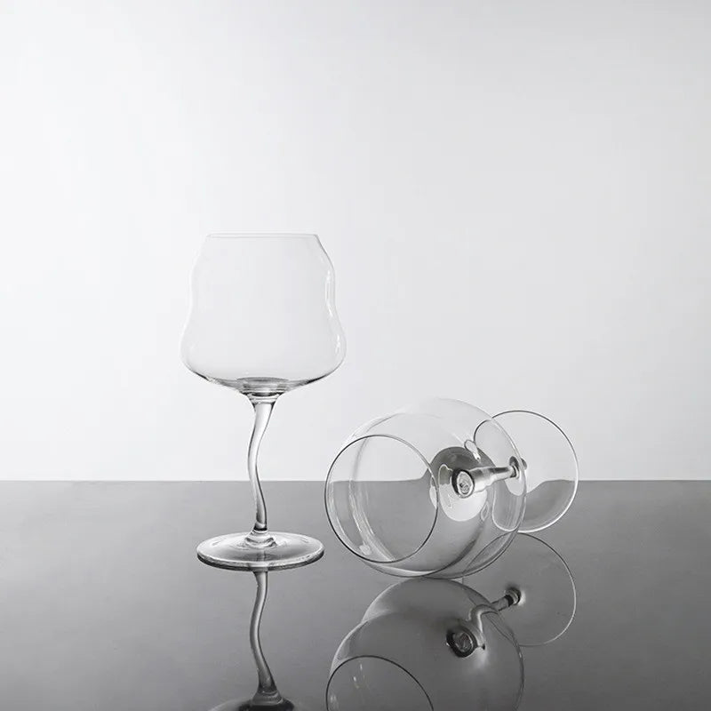 Elegant retro vinglas - böjt glas för cocktails och vin 5