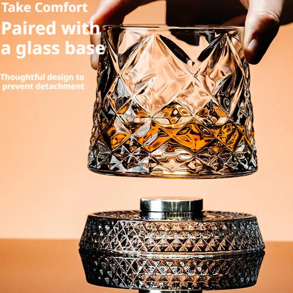 Elegant roterande whiskyglasset - 2 kristallglas för snygga cocktailpartyn 4