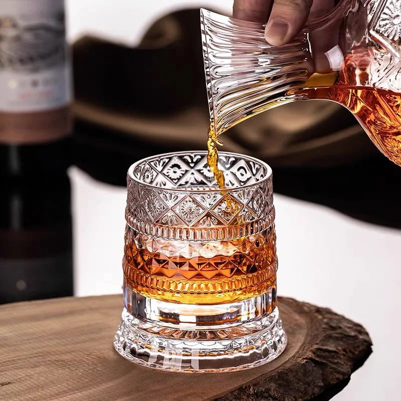 Elegant whiskyglas i kristall - 280 ml Roterande design för elegant njutning 1