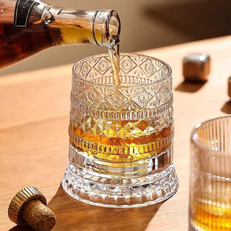 Elegant whiskyglas i kristall - 280 ml Roterande design för elegant njutning 5