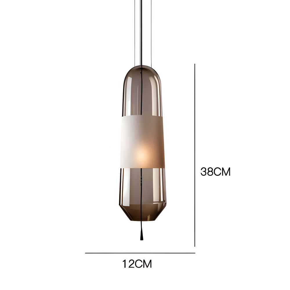 ElonGlass Pendellampa - E14 Sockel, Vintage Hänglampa med Öppet Design