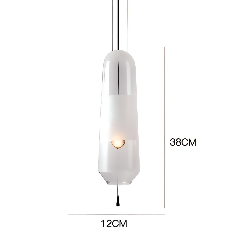 ElonGlass Pendellampa - E14 Sockel, Vintage Hänglampa med Öppet Design