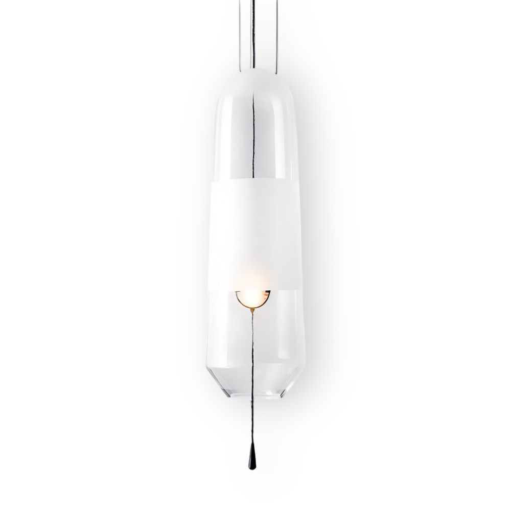 ElonGlass Pendellampa - E14 Sockel, Vintage Hänglampa med Öppet Design