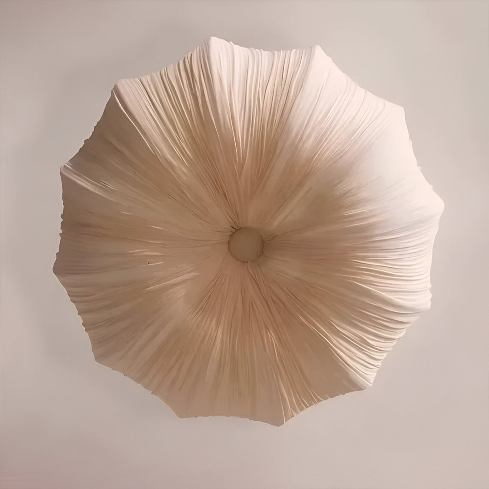 Stoff Wabi-Sabi Stil Pendellampa - Rustik Vågformad Skålformad Hänglampa