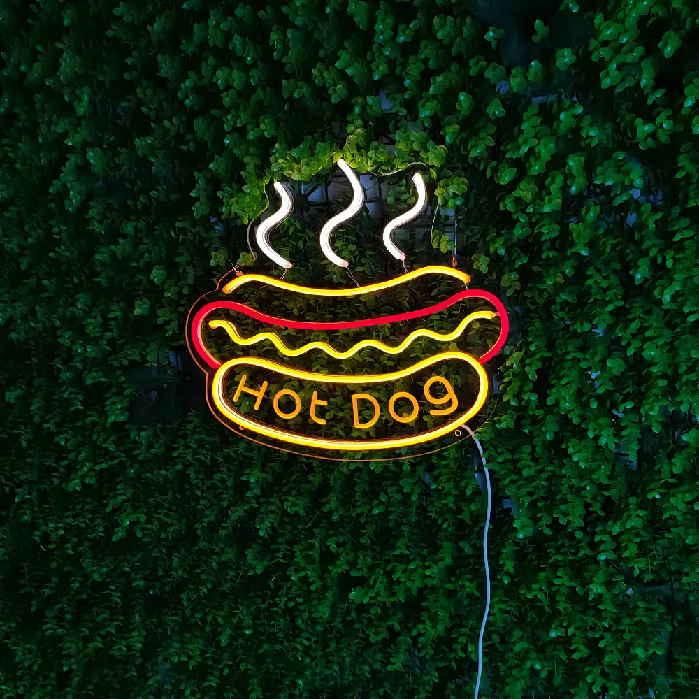 Fastfood Neon Skylt - Färgglad Fast Food Skylt