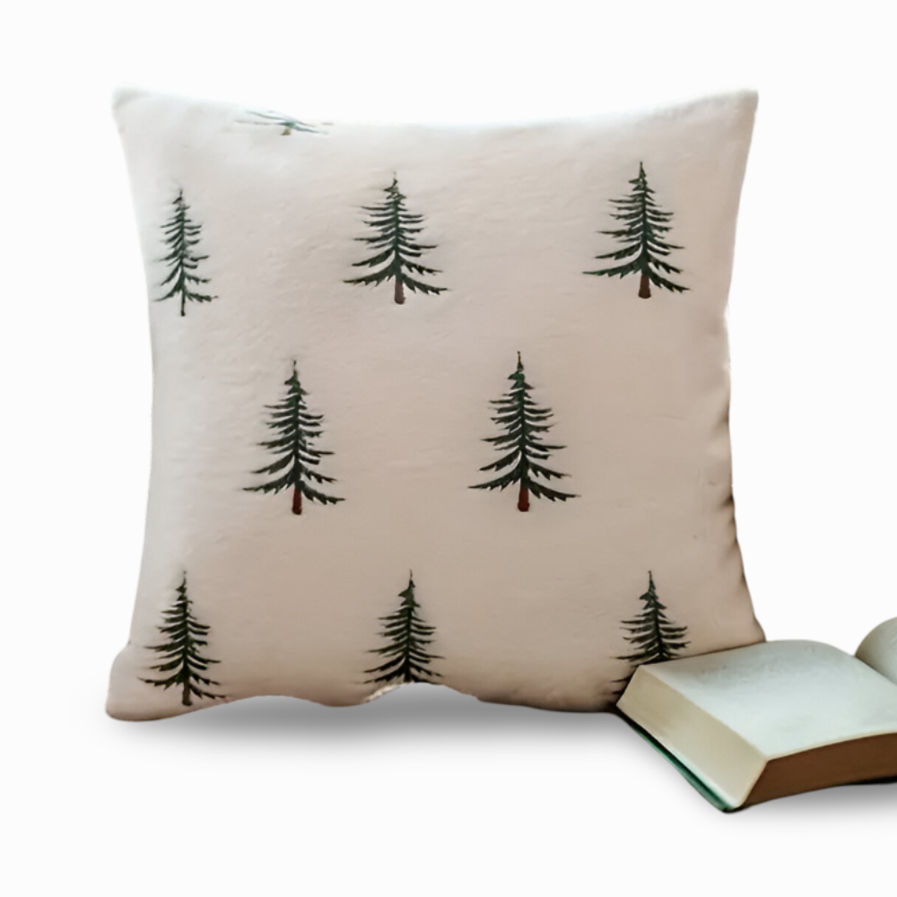 Festliga Vita och Gröna Dekorativa Kuddöverdrag