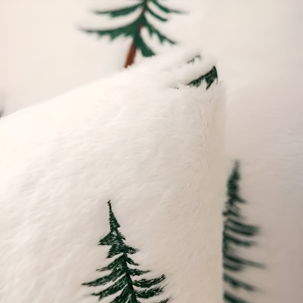 Festliga Vita och Gröna Dekorativa Kuddöverdrag