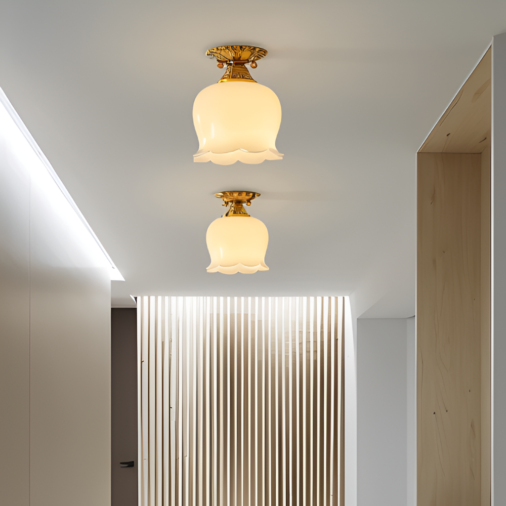 FlourishGlo Taklampa - Dekorativ Vintage Harformad LED Taklampa