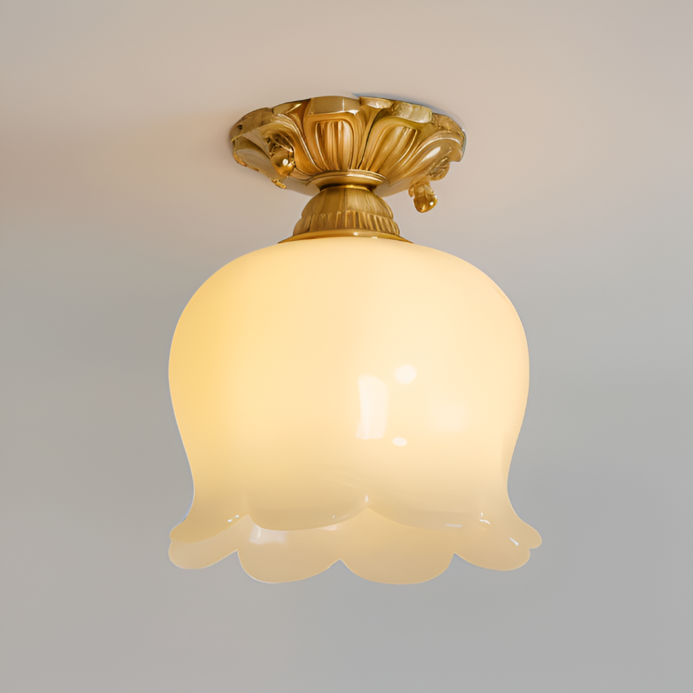 FlourishGlo Taklampa - Dekorativ Vintage Harformad LED Taklampa