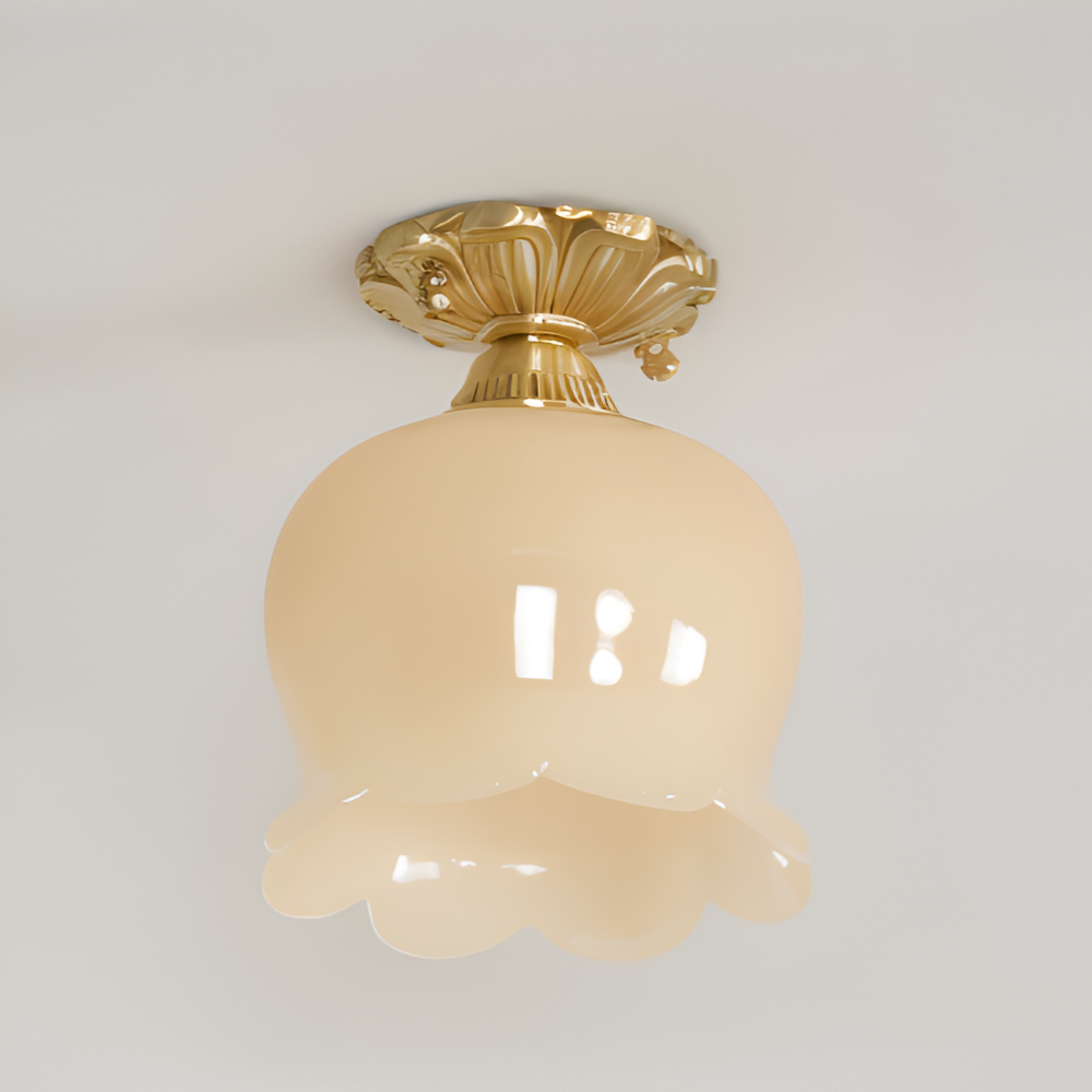 FlourishGlo Taklampa - Dekorativ Vintage Harformad LED Taklampa