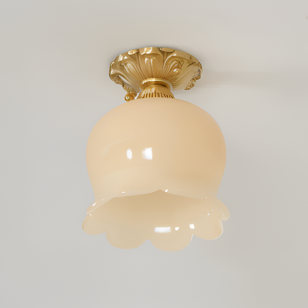 FlourishGlo Taklampa - Dekorativ Vintage Harformad LED Taklampa