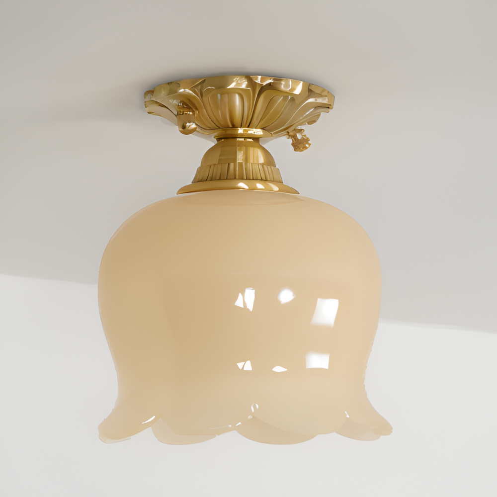 FlourishGlo Taklampa - Dekorativ Vintage Harformad LED Taklampa