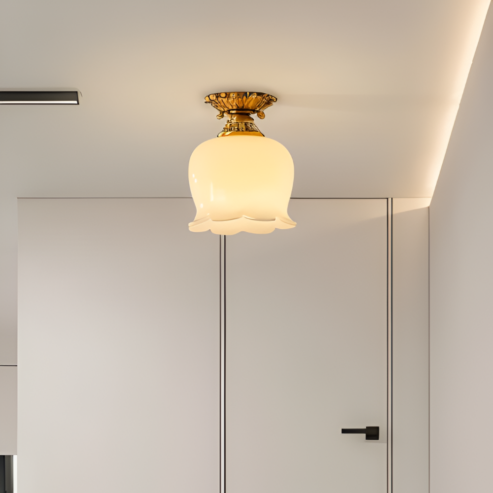 FlourishGlo Taklampa - Dekorativ Vintage Harformad LED Taklampa