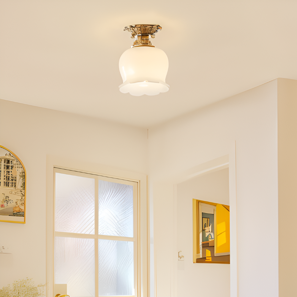 FlourishGlo Taklampa - Dekorativ Vintage Harformad LED Taklampa