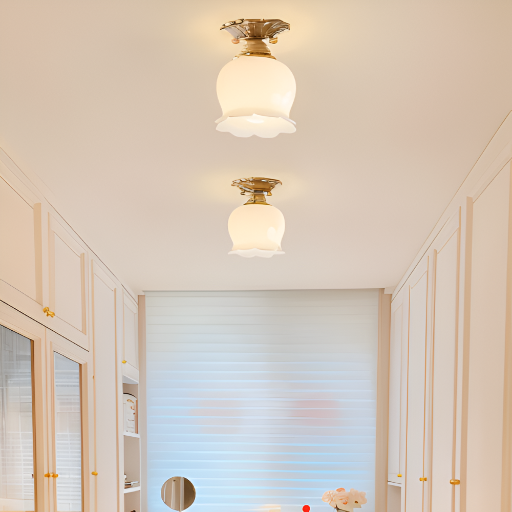 FlourishGlo Taklampa - Dekorativ Vintage Harformad LED Taklampa