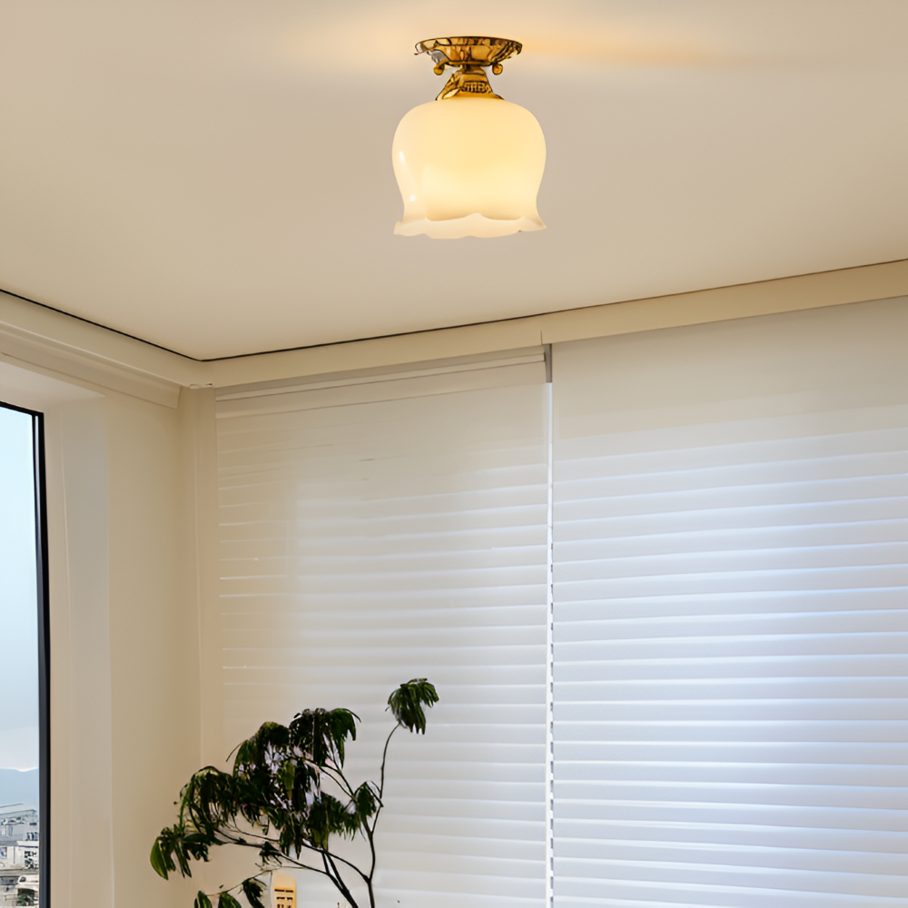 FlourishGlo Taklampa - Dekorativ Vintage Harformad LED Taklampa