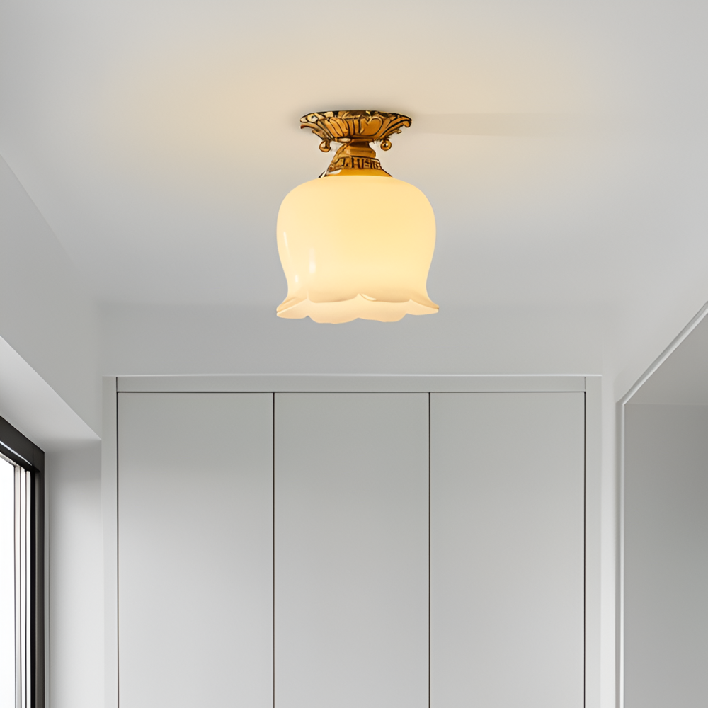 FlourishGlo Taklampa - Dekorativ Vintage Harformad LED Taklampa