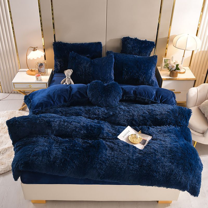 FlufFur Sängkläder - Ultra Mjuk Fleece Sängtäcke - Andningsbart Sängkläder Set