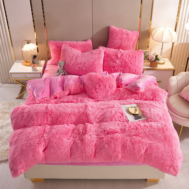 FlufFur Sängkläder - Ultra Mjuk Fleece Sängtäcke - Andningsbart Sängkläder Set