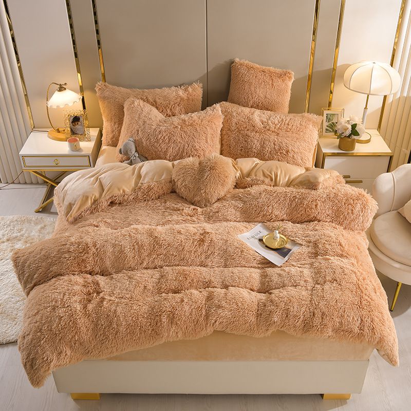 FlufFur Sängkläder - Ultra Mjuk Fleece Sängtäcke - Andningsbart Sängkläder Set