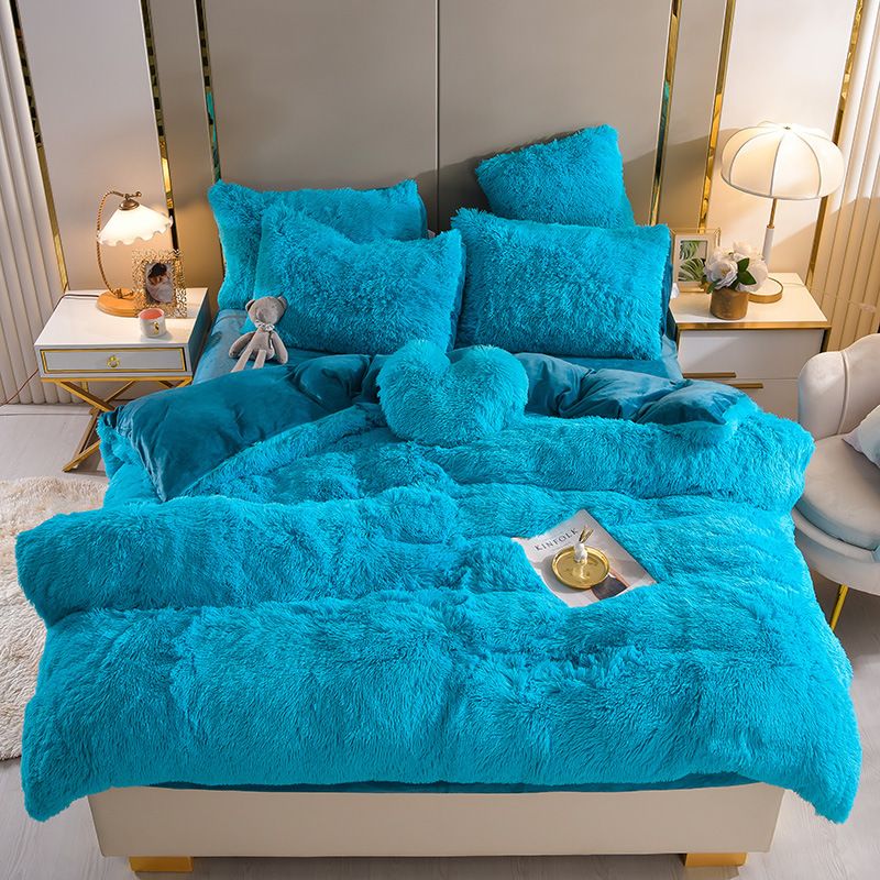 FlufFur Sängkläder - Ultra Mjuk Fleece Sängtäcke - Andningsbart Sängkläder Set