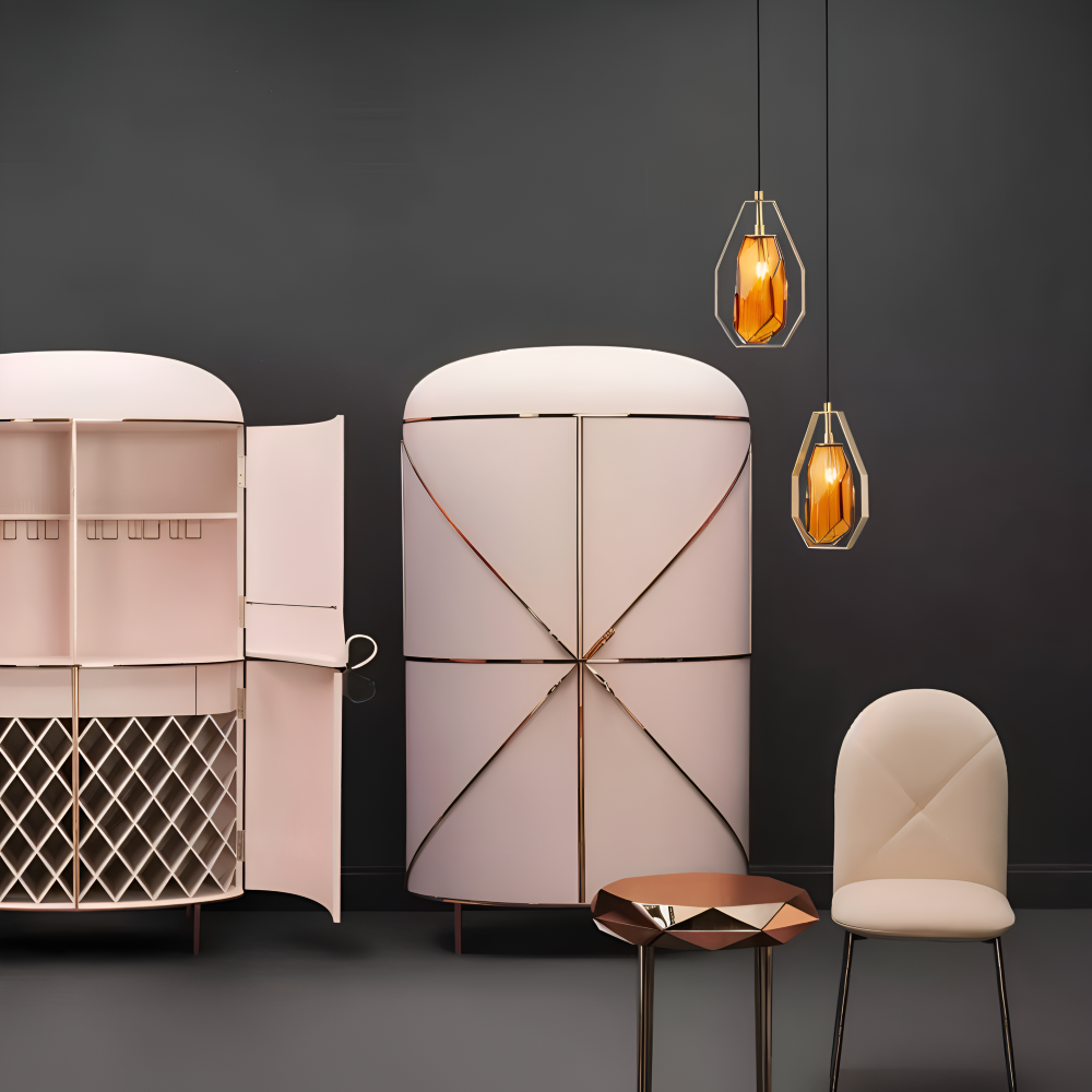 GemLit Pendellampa - Stilig Bärnsten Grå Glas Hänglampa - Minimalistisk Belysning