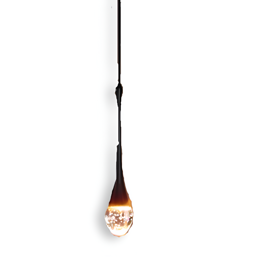 Glas Drop Pendellampa - Svart & Guld Kristallbubbla Hängande Lampa