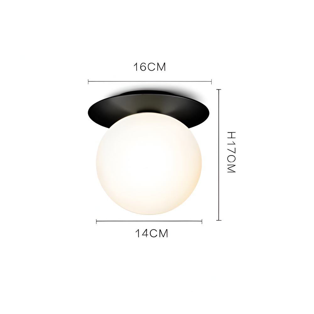 GlobeGlist Taklampa - Stilfull Mattad & Klar Kristallkula LED Taklampa