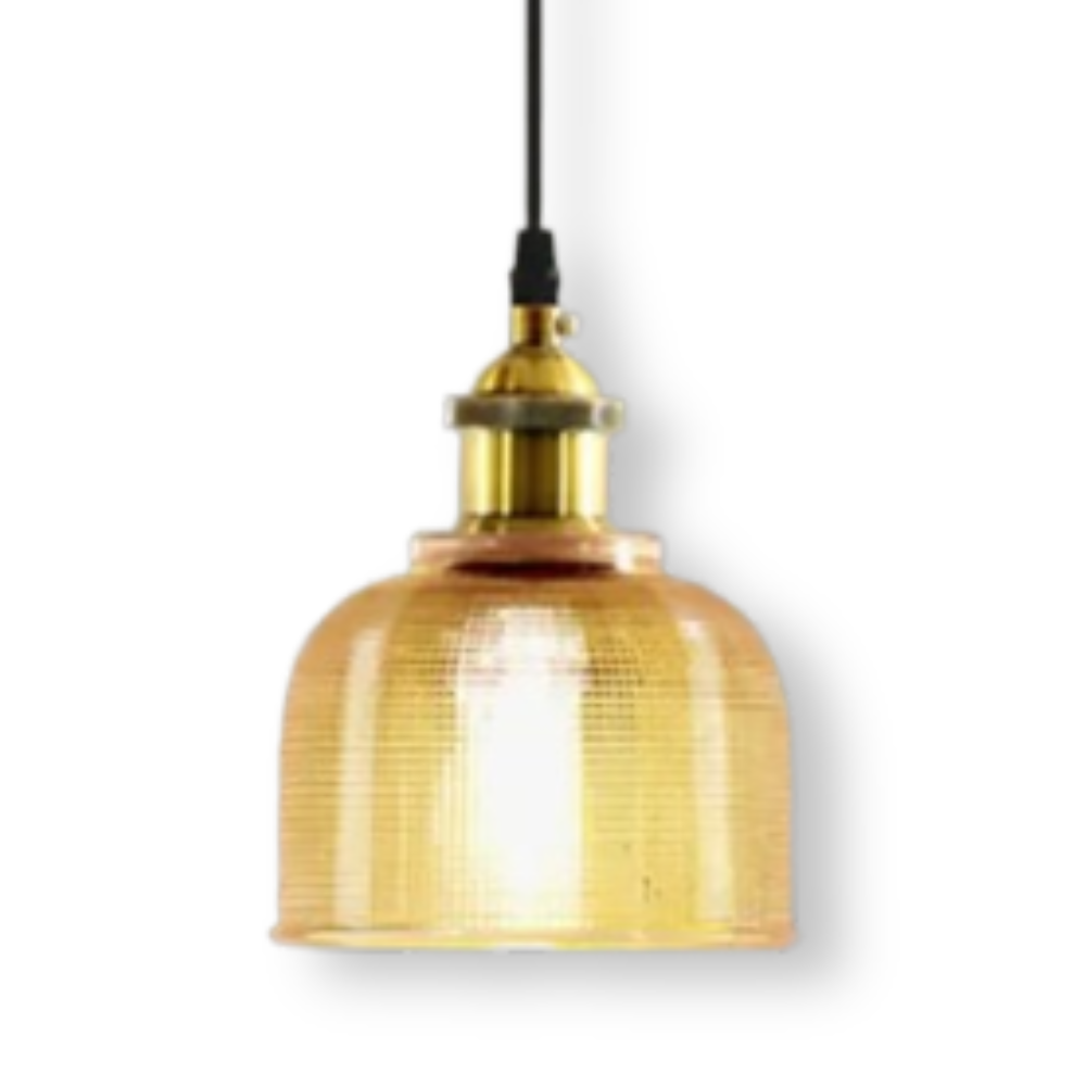 Glansig Bell Taklampa - Färgglad Retro Glas Taklampa-Modern Hängande Lampa