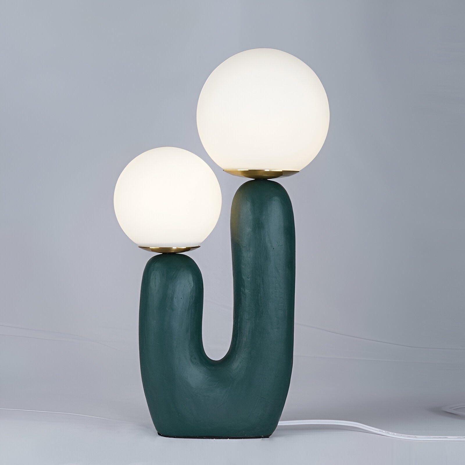 Harz U Bordslampa - Nordisk Dual Glas Globus Bordslampa - Kreativ Kaktuslampa