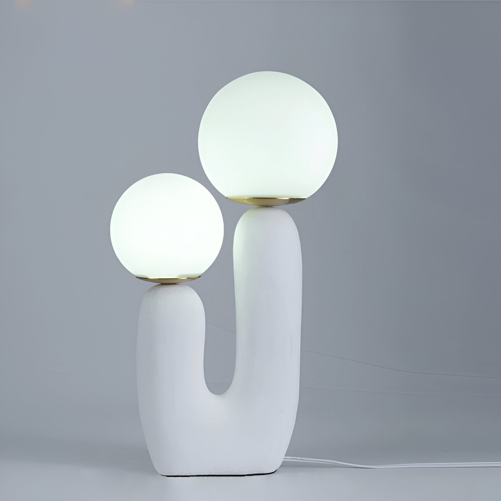 Harz U Bordslampa - Nordisk Dual Glas Globus Bordslampa - Kreativ Kaktuslampa