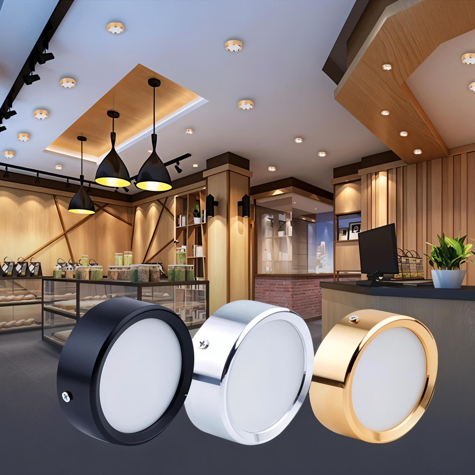 AluminBeam - Ultra Slim Runda LED Taklampa