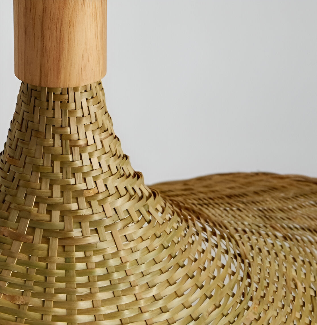 BambWicker Pendellampa - Konstfullt Handgjord Rattan Hänglampa