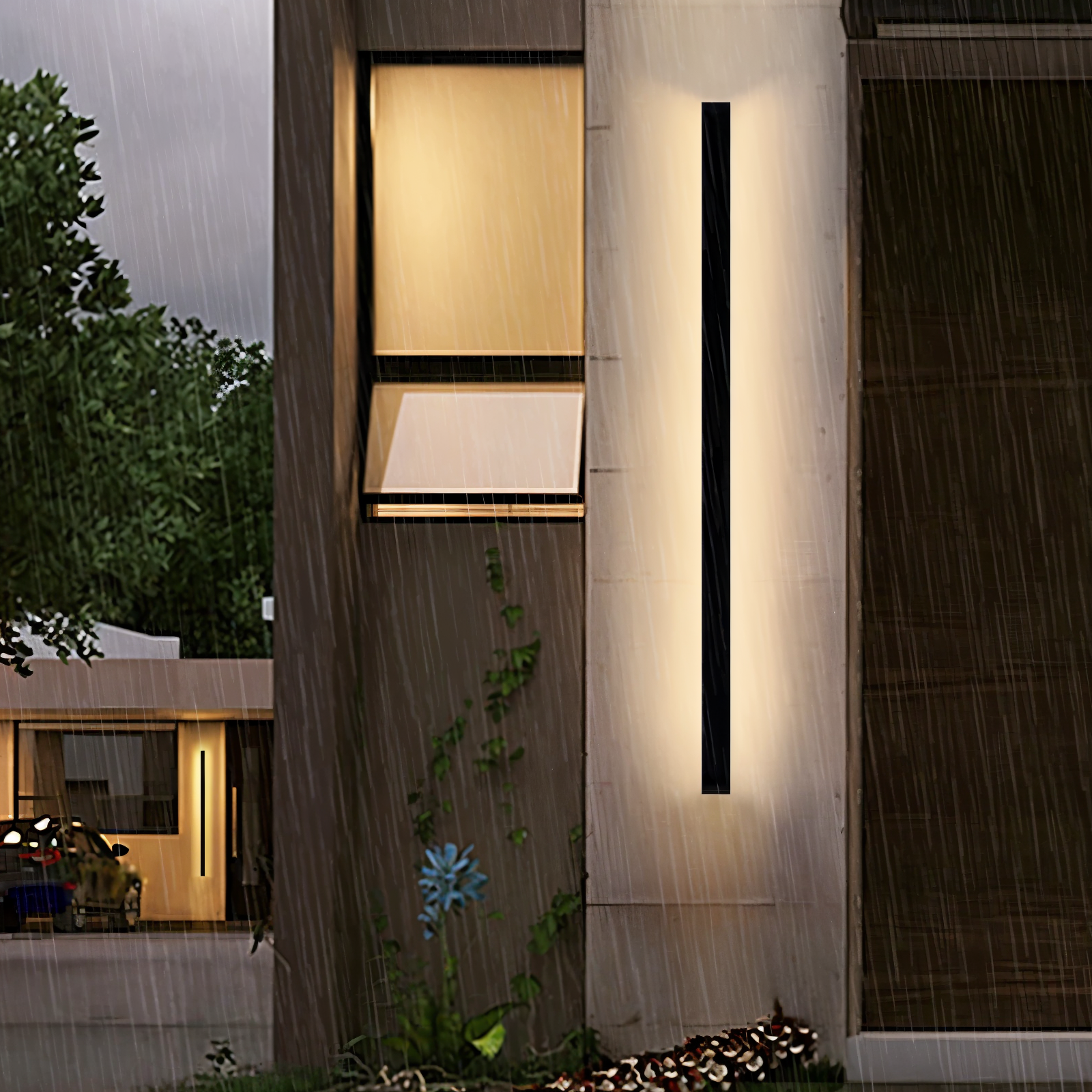 Strip Wandleuchte - Svart Vit Linjär Vägglampa - IP65 Vägglampa Design - Inomhus Utomhus LED Vägglampor