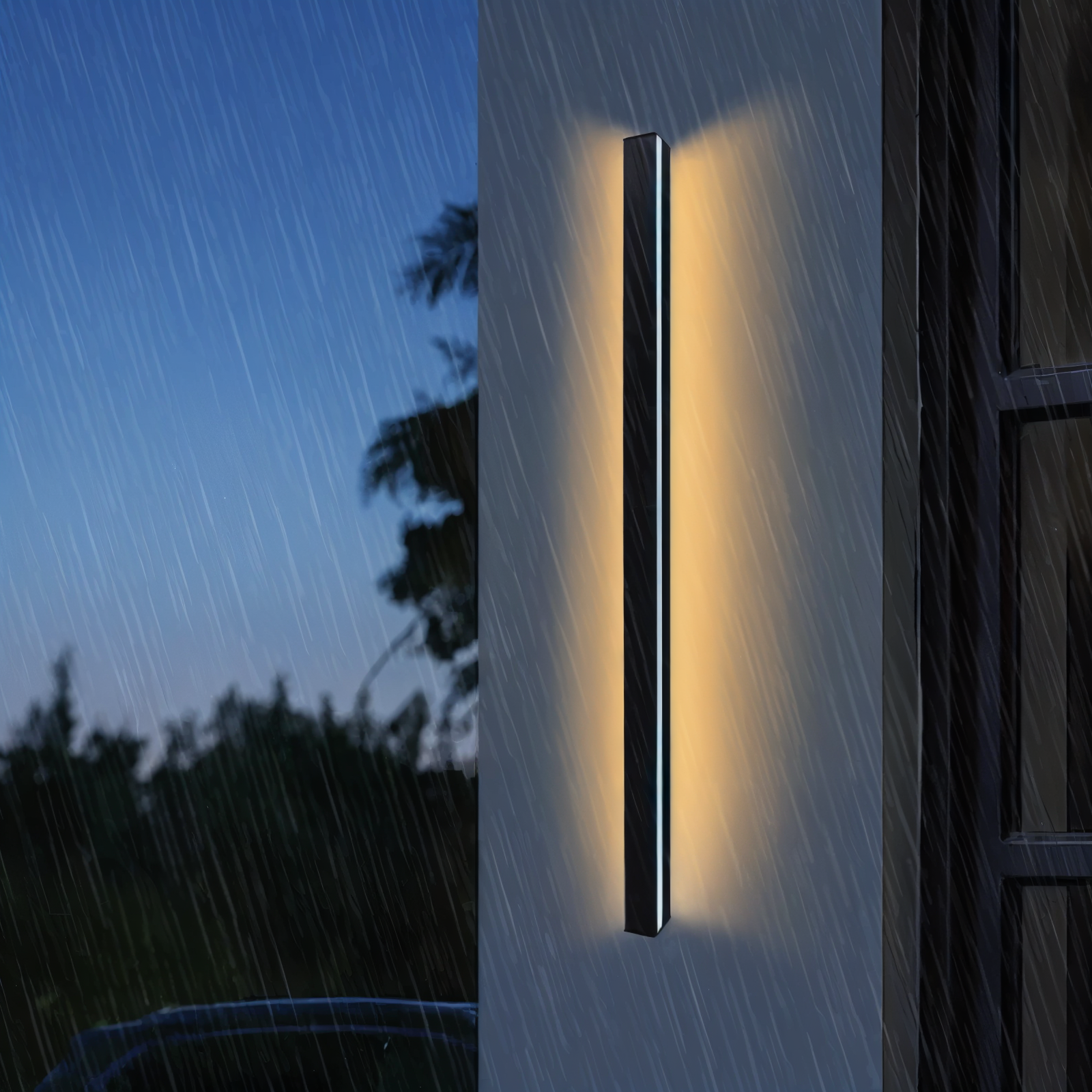 Strip Wandleuchte - Svart Vit Linjär Vägglampa - IP65 Vägglampa Design - Inomhus Utomhus LED Vägglampor