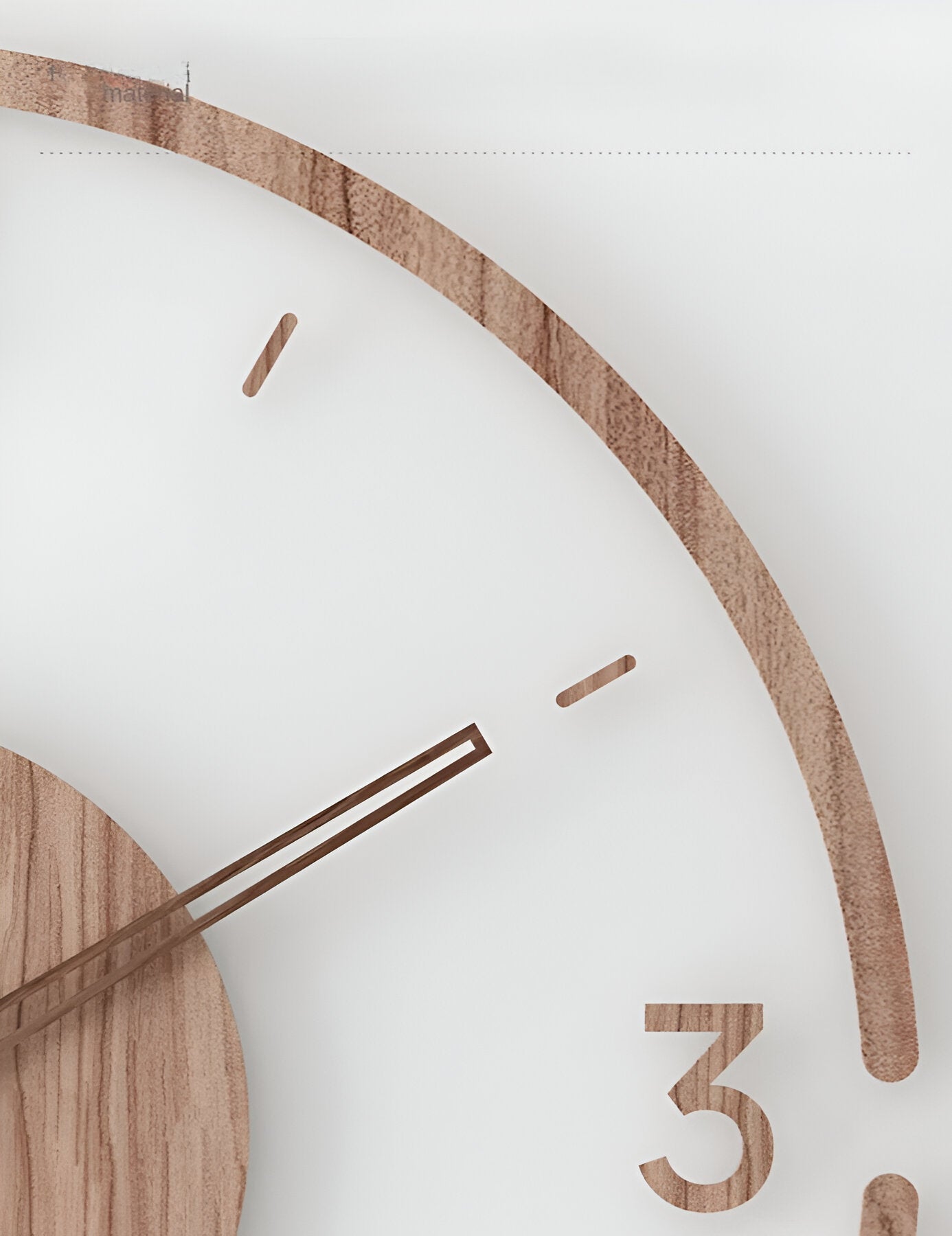 Clear O'Clock - Transparent Akryl & Trä Tyst Väggklocka