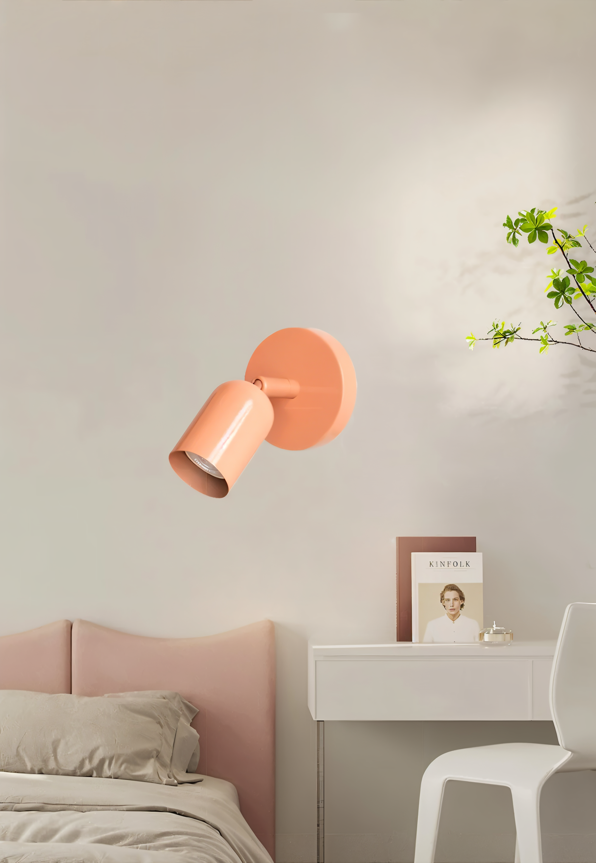 DownDazz Vägglampa - Färgglad Halvcylindrisk Macaron Vägglampa - Minimalistiska LED Vägglampor