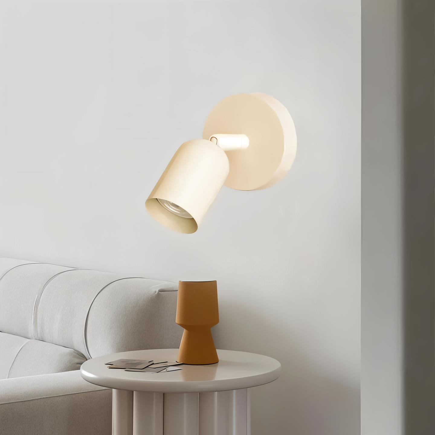DownDazz Vägglampa - Färgglad Halvcylindrisk Macaron Vägglampa - Minimalistiska LED Vägglampor