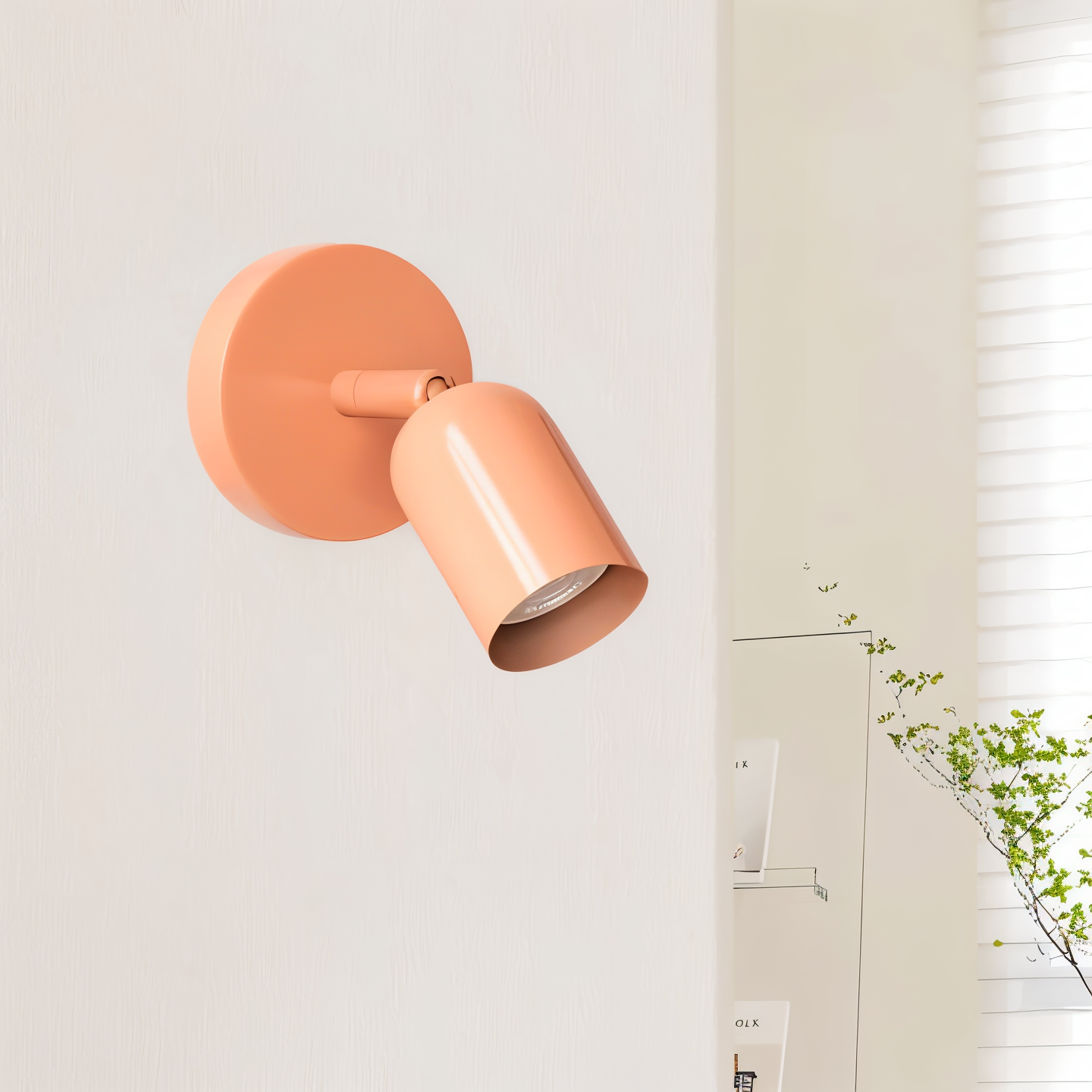 DownDazz Vägglampa - Färgglad Halvcylindrisk Macaron Vägglampa - Minimalistiska LED Vägglampor