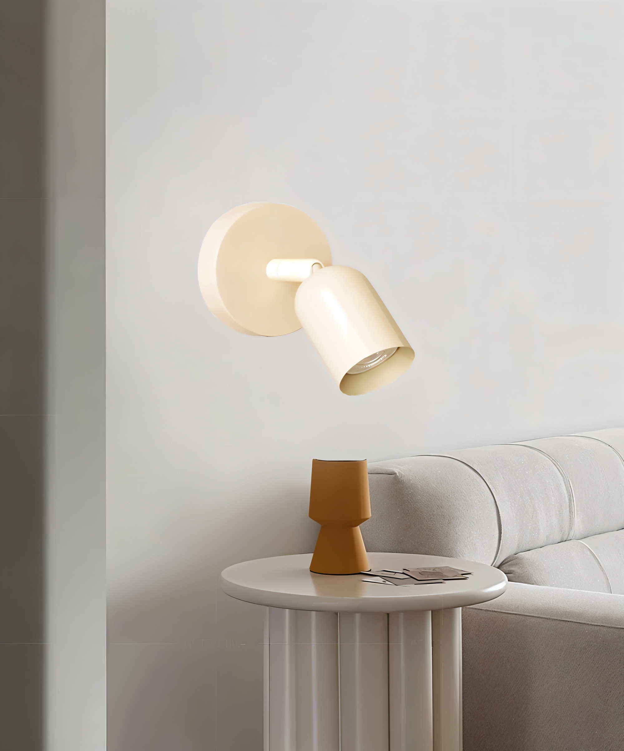 DownDazz Vägglampa - Färgglad Halvcylindrisk Macaron Vägglampa - Minimalistiska LED Vägglampor