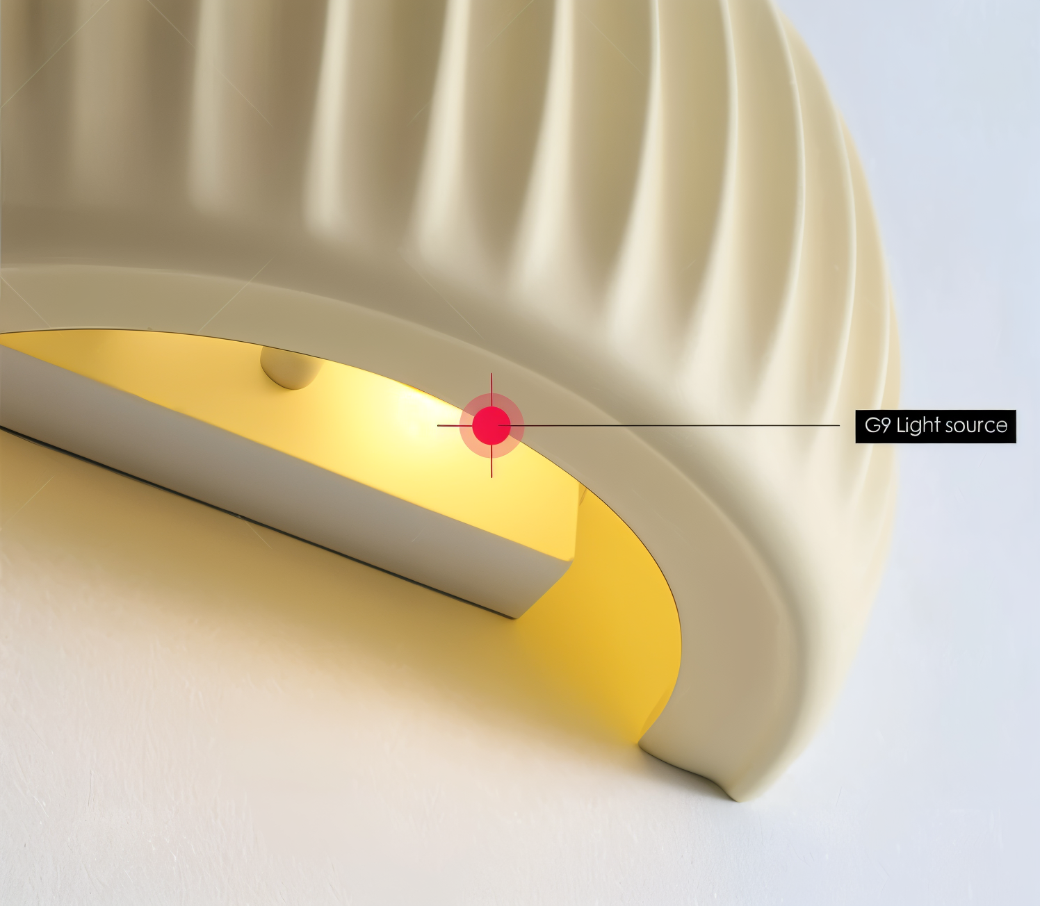 Grön Ribbad Vägglampa - Konstnärlig Macaron Lampa - Harz Nordic Belysning