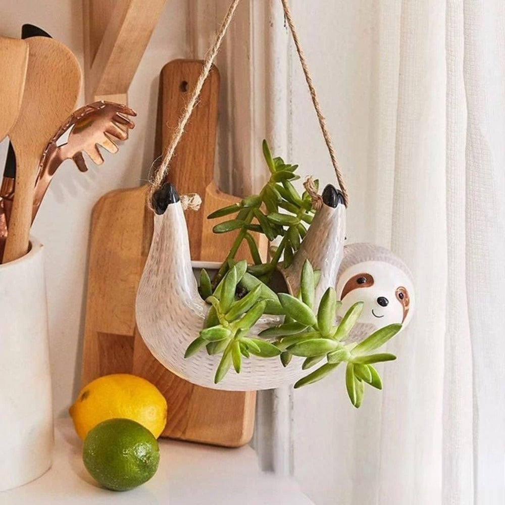 Blomkruka I Keramik Med Sengångardesign