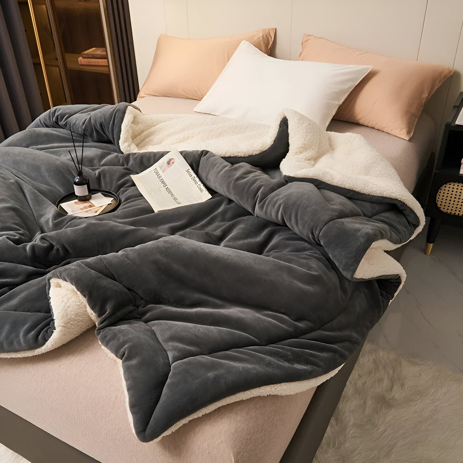 LuxeWarm Sängkläder - Ultra Plush Fleece Vändbar Täcke