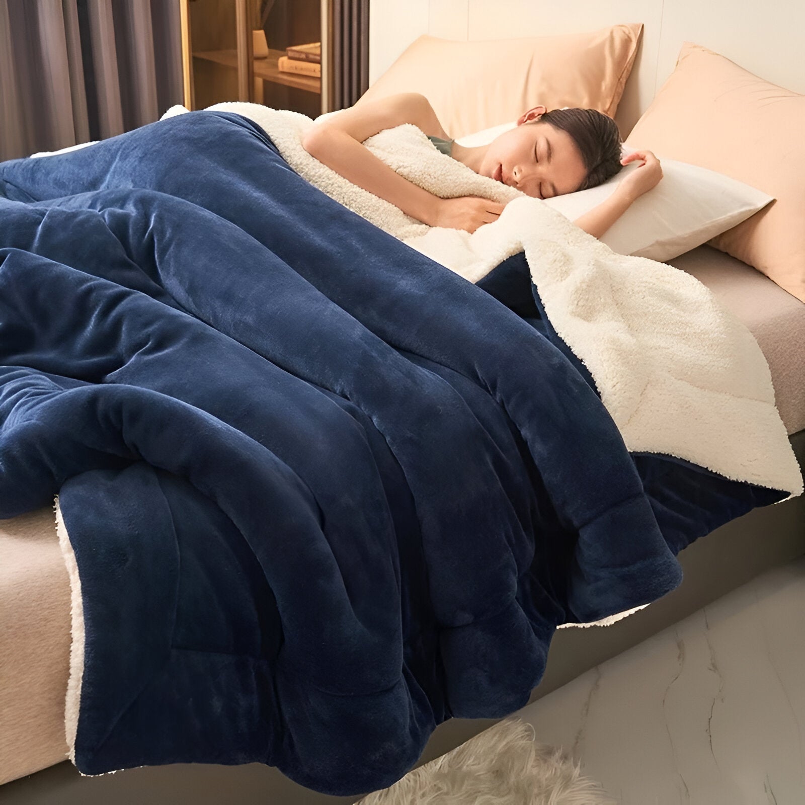 LuxeWarm Sängkläder - Ultra Plush Fleece Vändbar Täcke