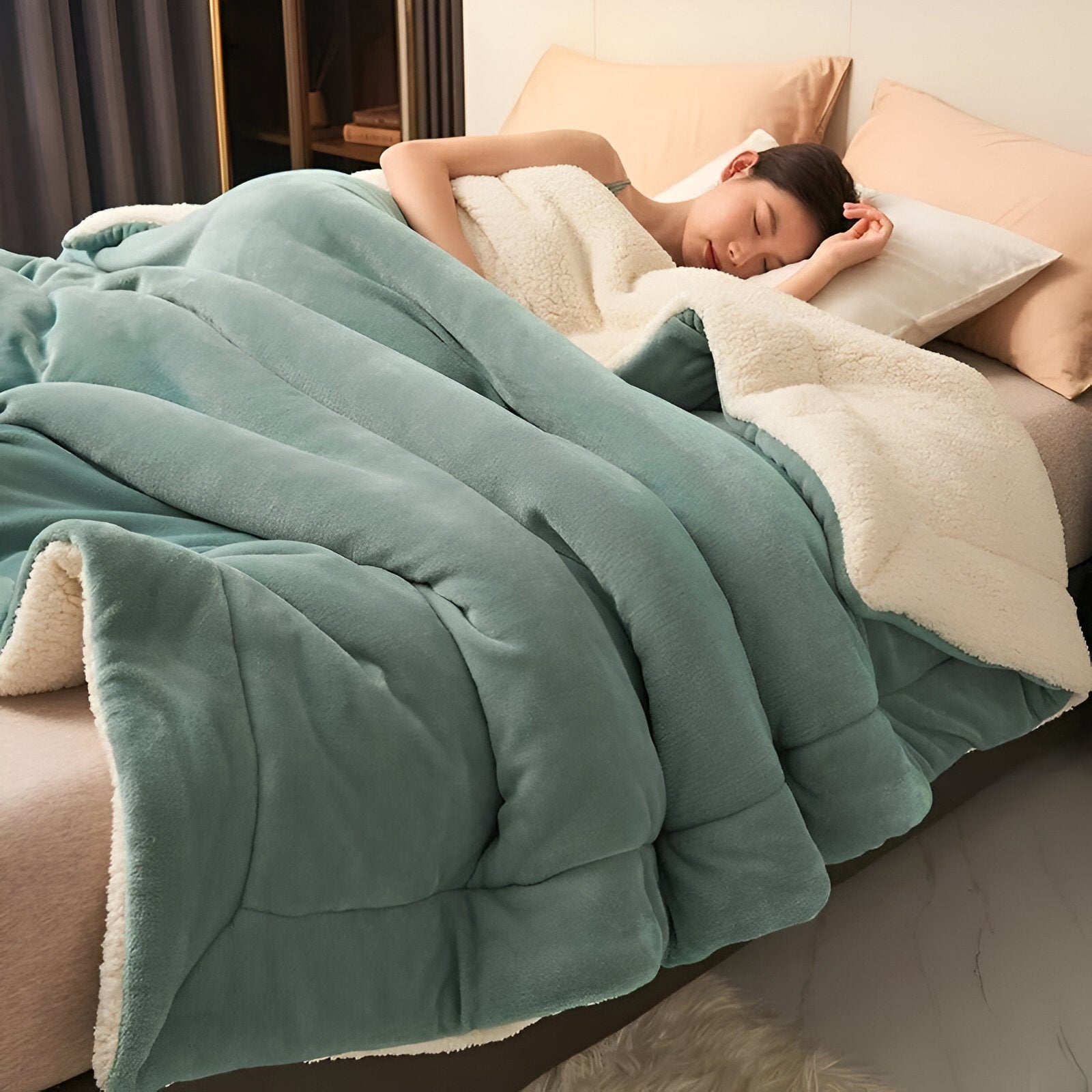LuxeWarm Sängkläder - Ultra Plush Fleece Vändbar Täcke