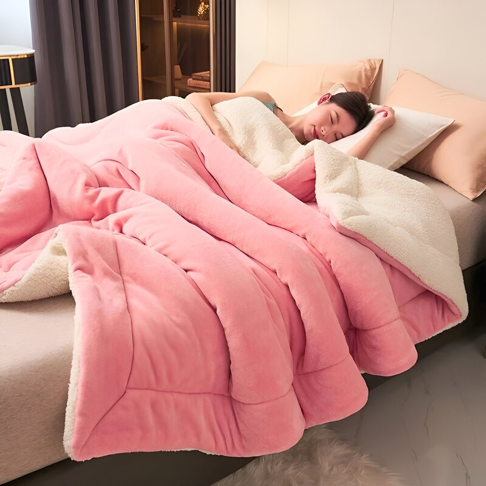 LuxeWarm Sängkläder - Ultra Plush Fleece Vändbar Täcke