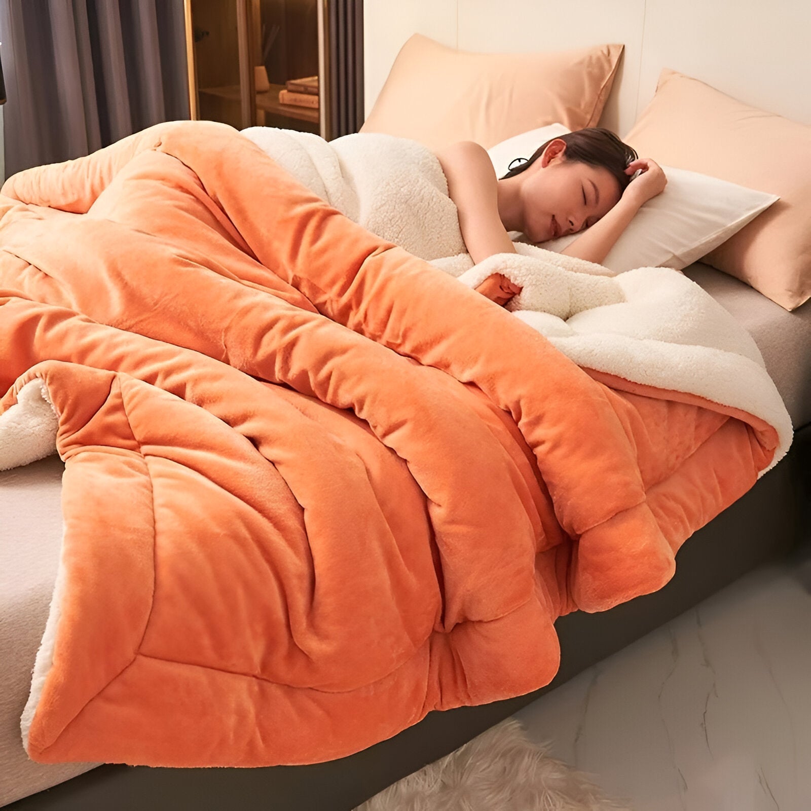 LuxeWarm Sängkläder - Ultra Plush Fleece Vändbar Täcke
