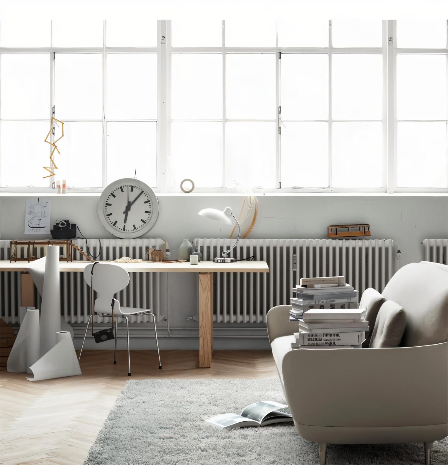 NostaChic bordslampa - Justerbar vintage järnkupol skrivbordslampa