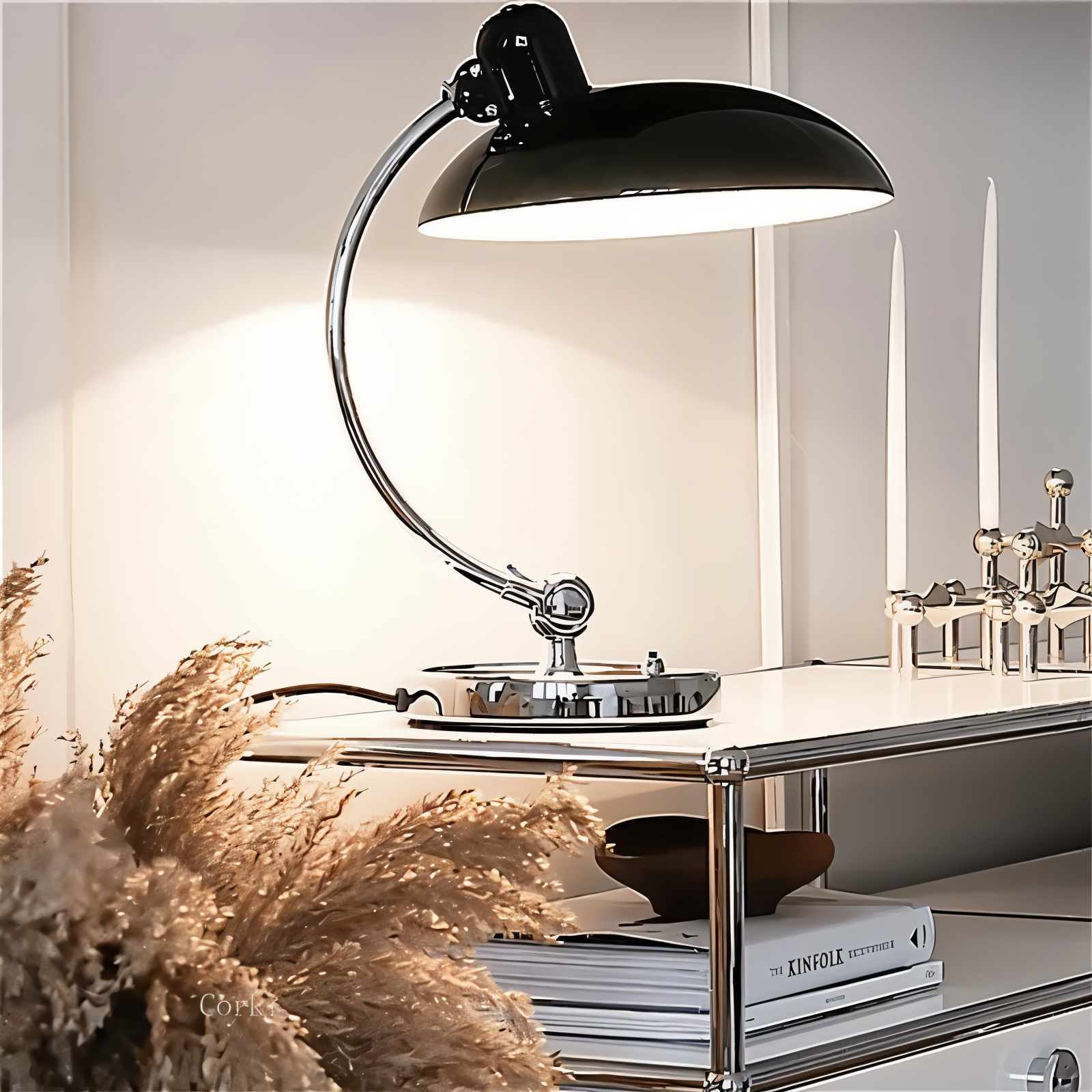 NostaChic bordslampa - Justerbar vintage jÀrnkupol skrivbordslampa